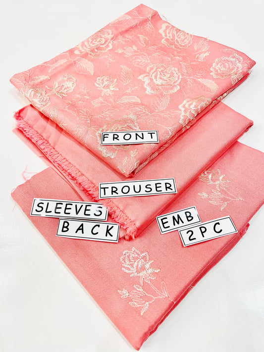 2PC Unstitched Dhanak Suit Design 05