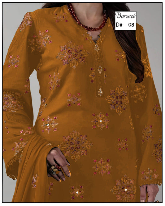 Karandi 3-Piece Unstitched Suit Design 03