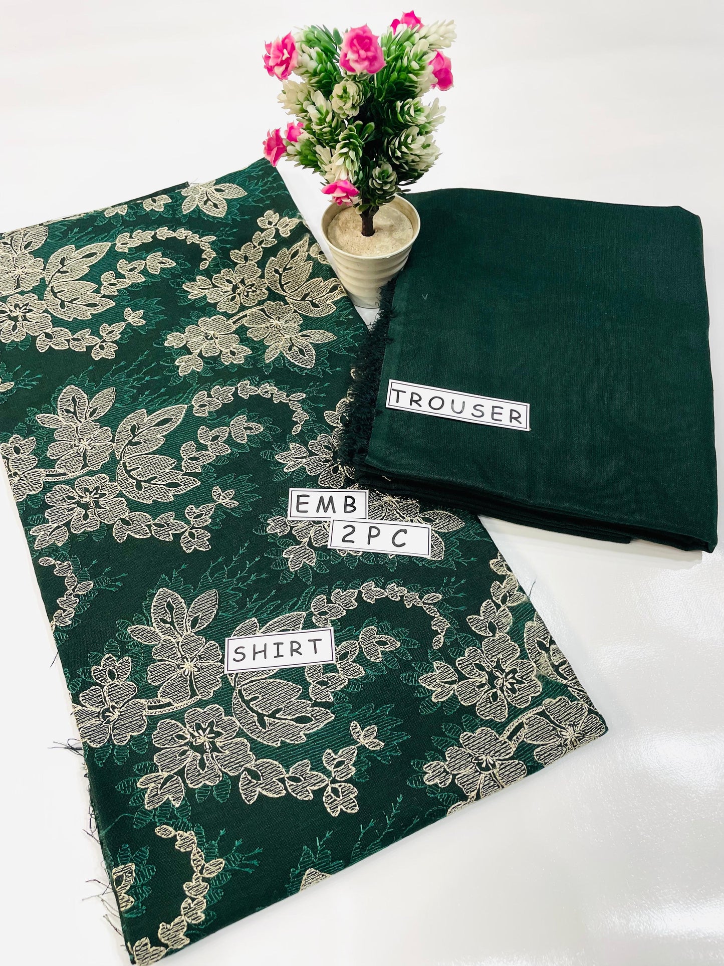 2PC Unstitched Dhanak Suit Design 01