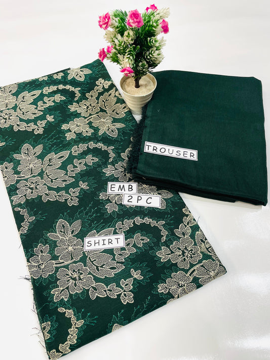 2PC Unstitched Dhanak Suit Design 01