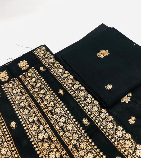 2PC Unstitched Cambric Cotton Suit Design 04