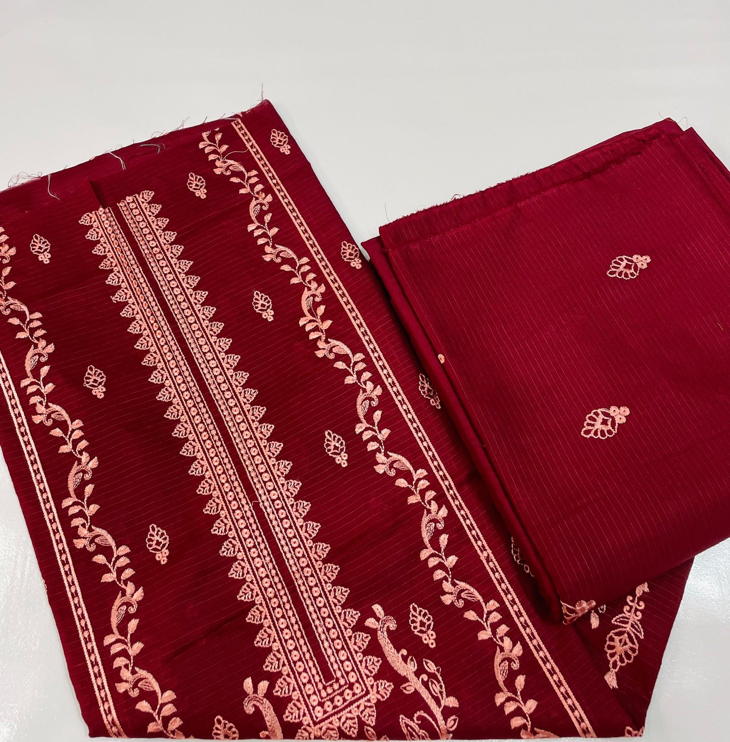 2PC Unstitched Cambric Cotton Suit Design 04