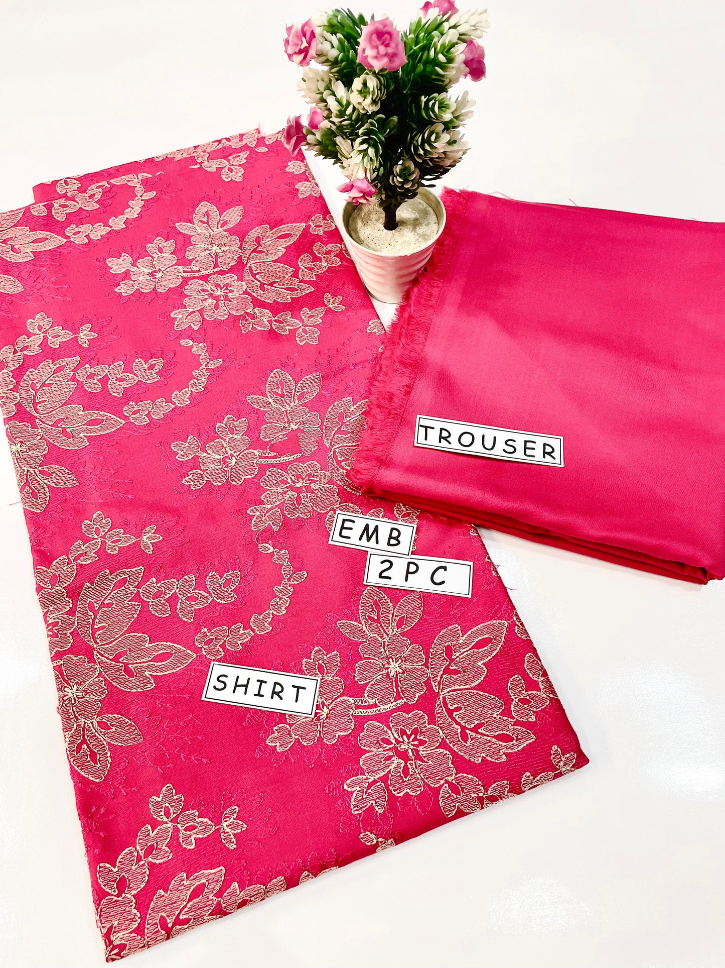 2PC Unstitched Dhanak Suit Design 01