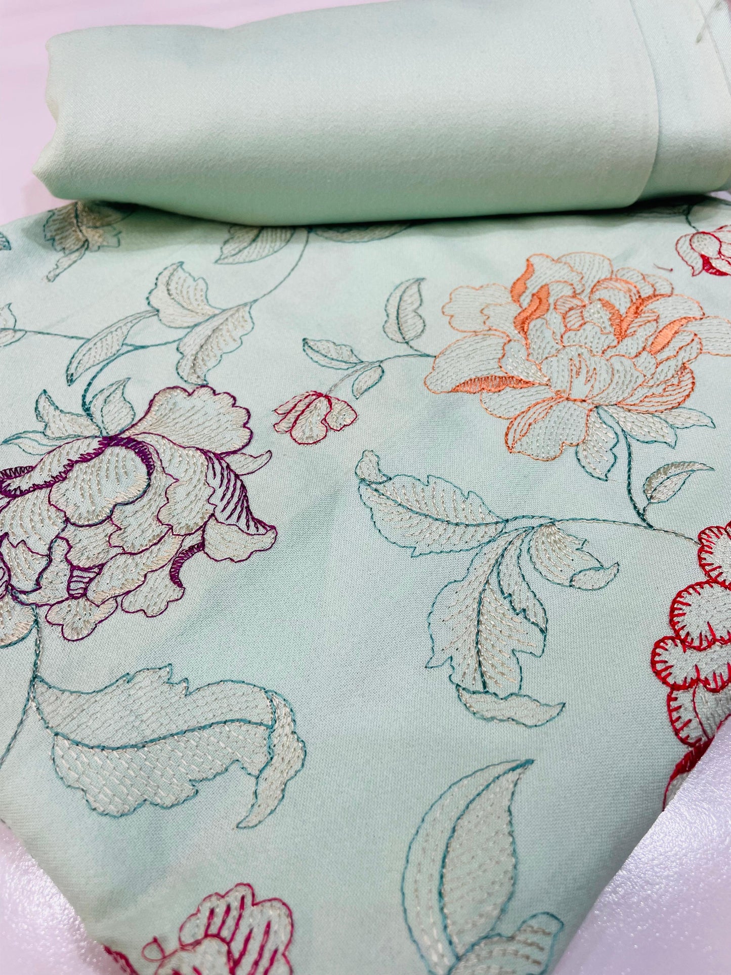 2PC Unstitched Dhanak Suit Design 03