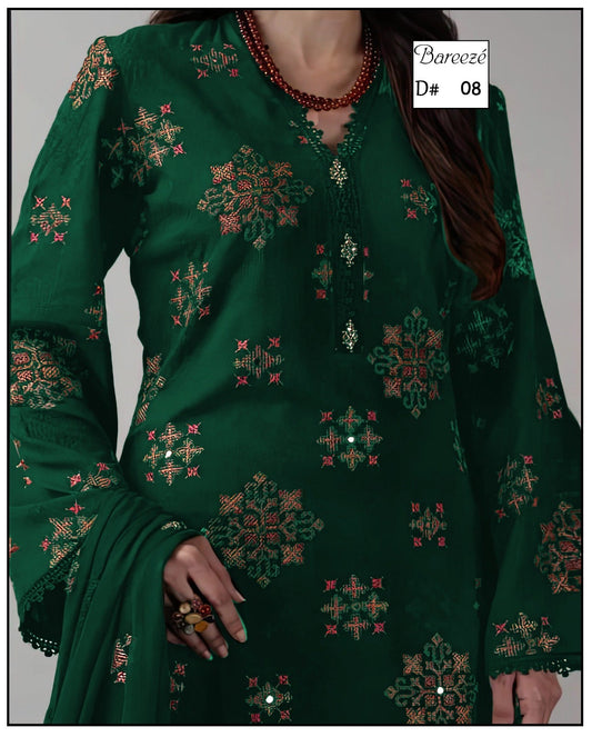 Karandi 3-Piece Unstitched Suit Design 03