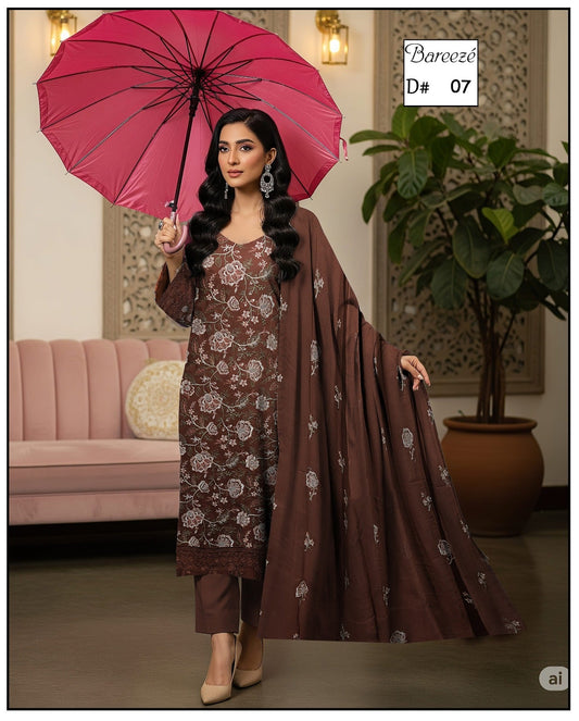 Karandi 3-Piece Unstitched Suit Design 06