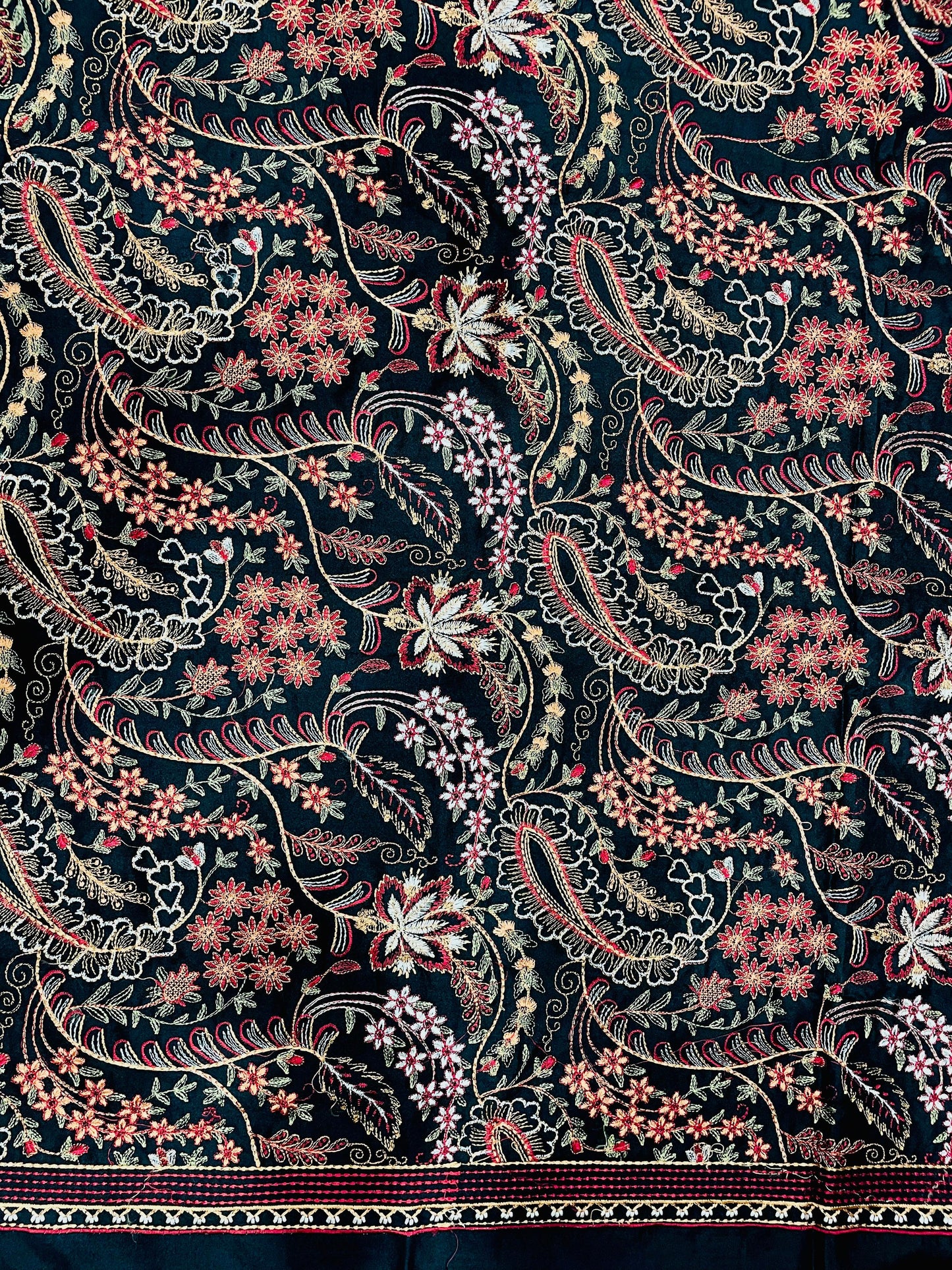 3-Piece Dhanak Suit with Shawl Design 01