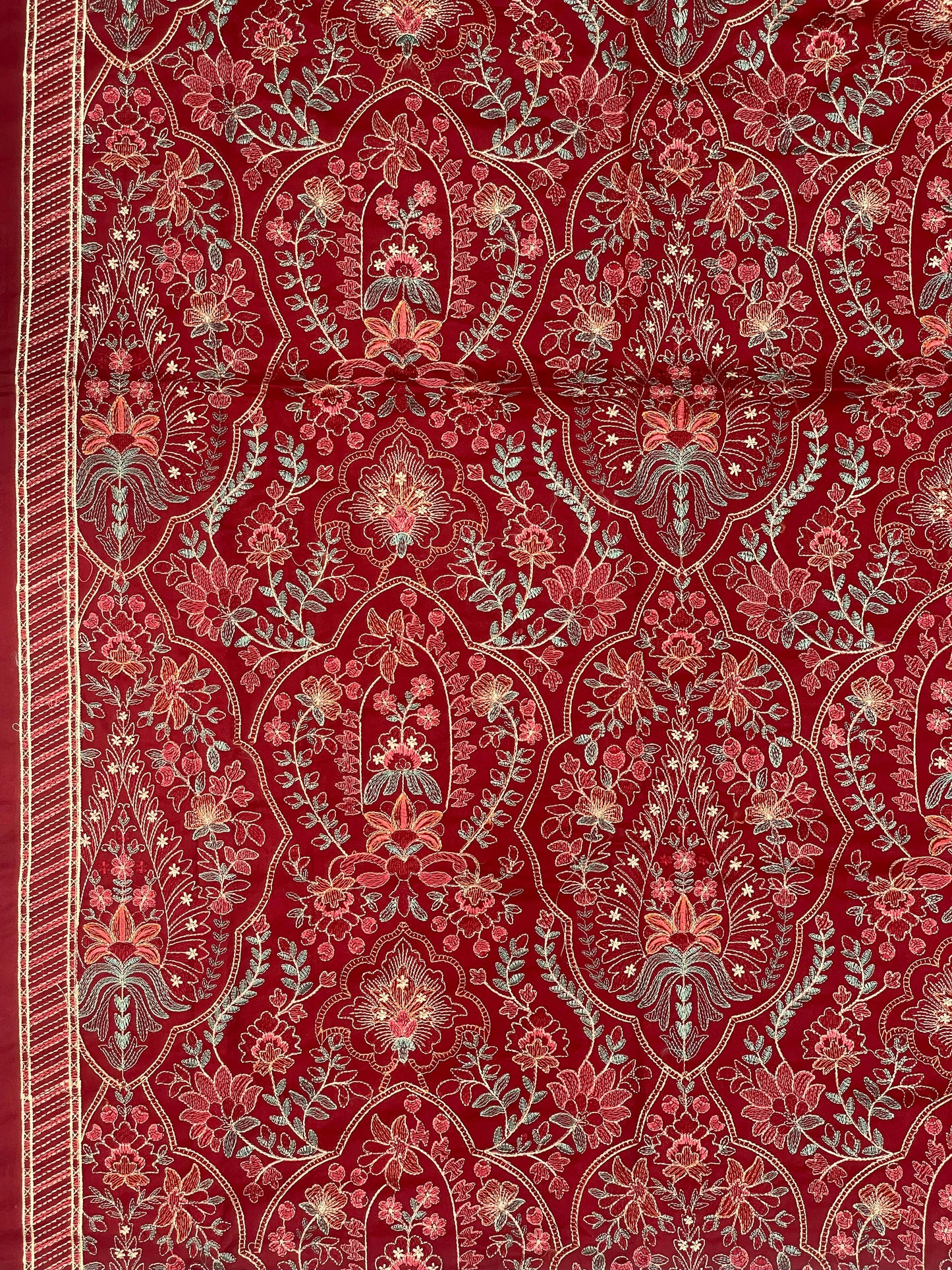 3-Piece Dhanak Suit with Shawl Design 01