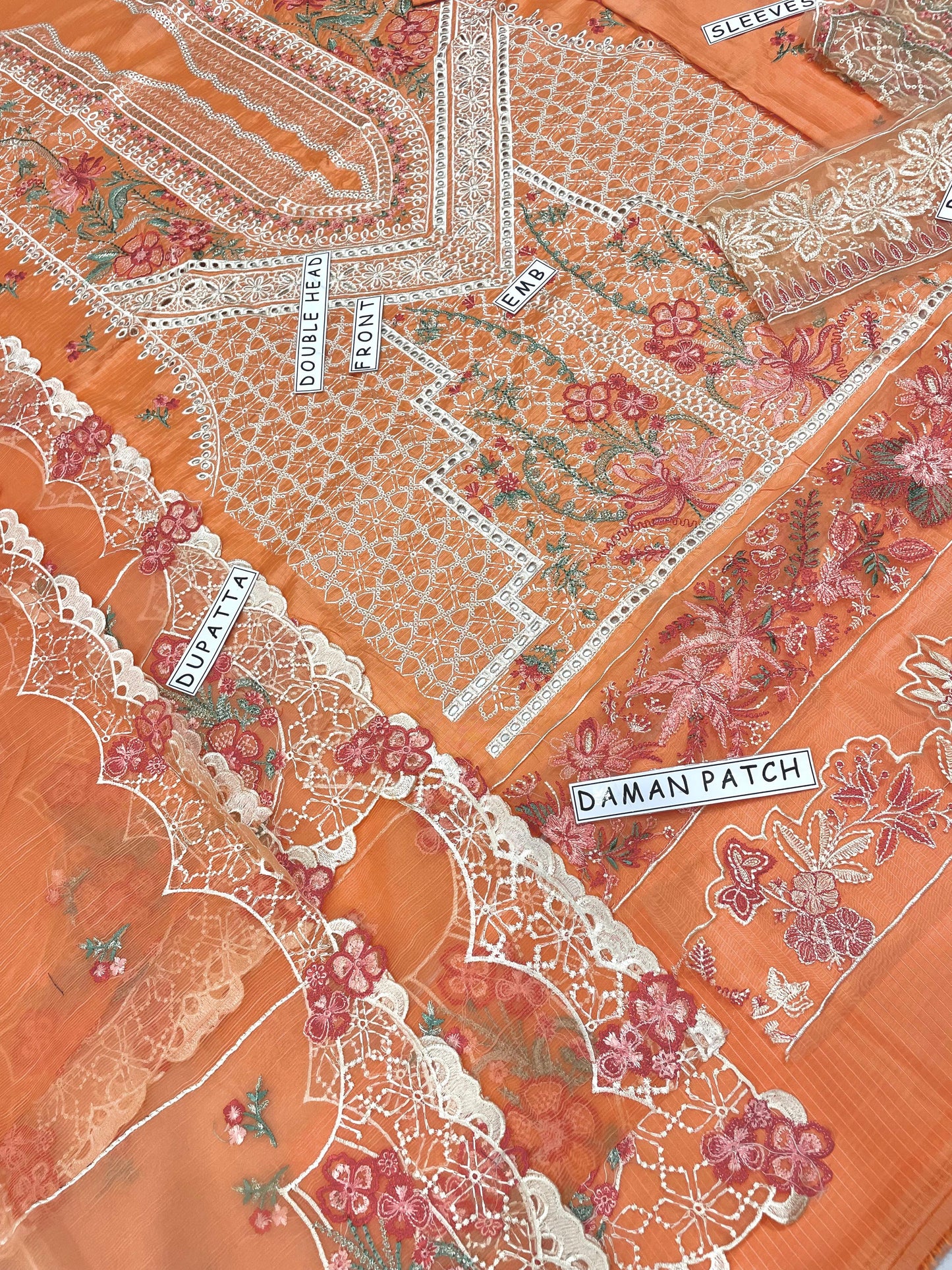 Unstitched 3PC Viscose Embroidered Suit Design 01