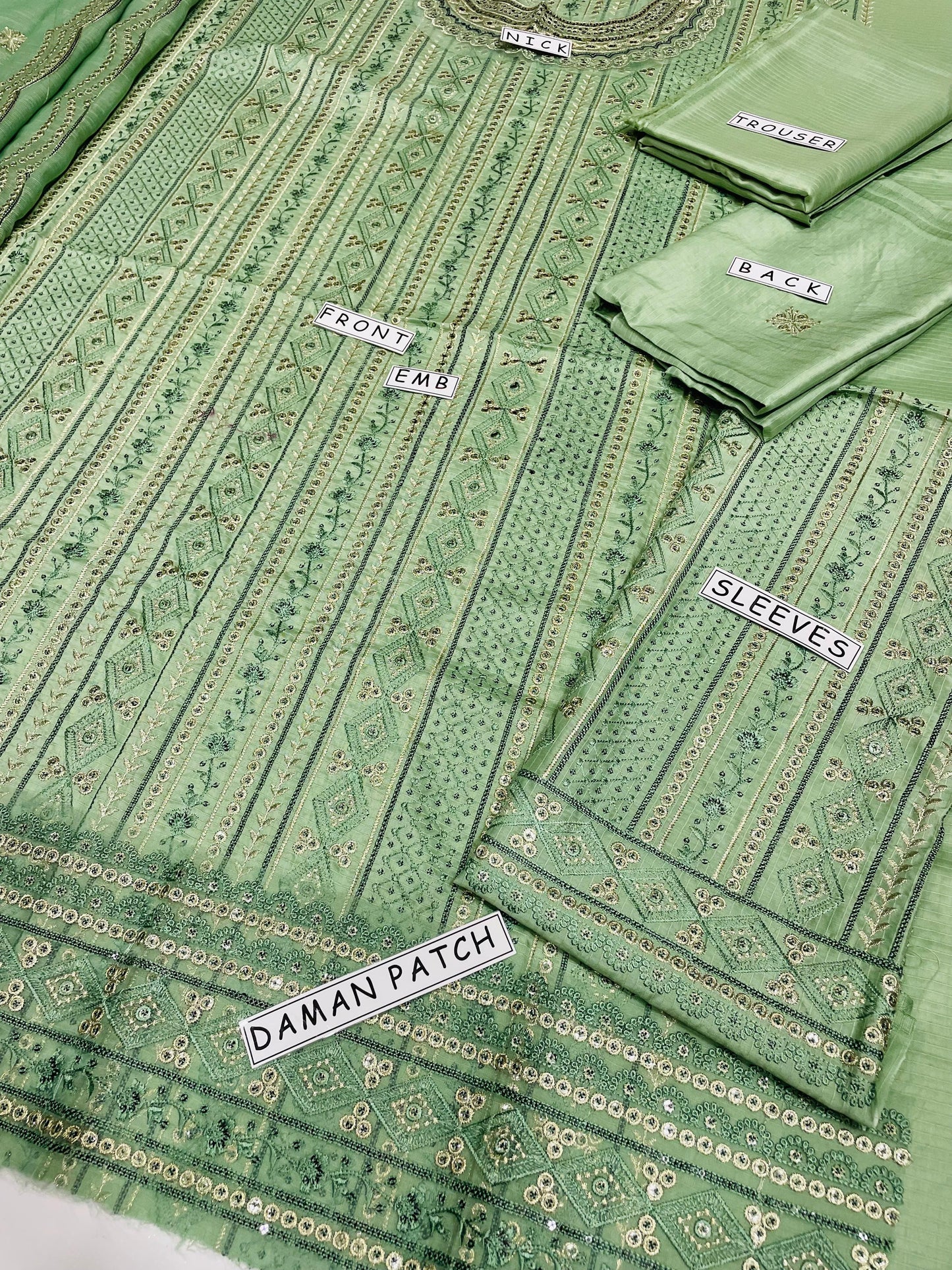 Unstitched 3PC Viscose Embroidered Suit Design 04