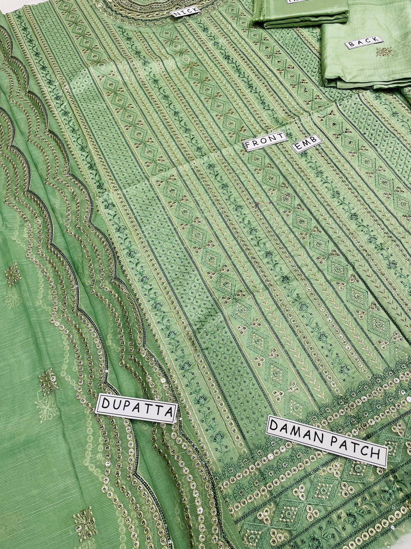 Unstitched 3PC Viscose Embroidered Suit Design 04