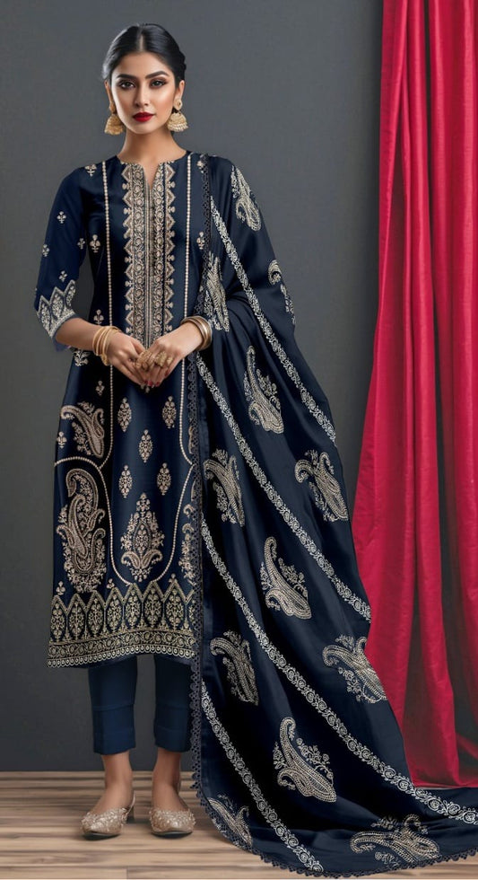 Karandi 3 Piece Unstitched Suit Six Colours available Design 09