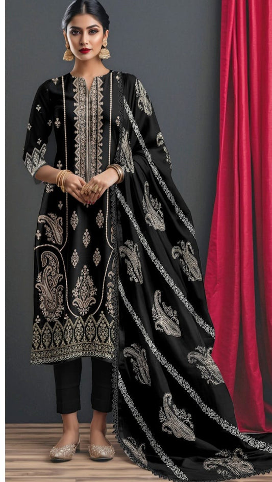 Karandi 3 Piece Unstitched Suit Six Colours available Design 09