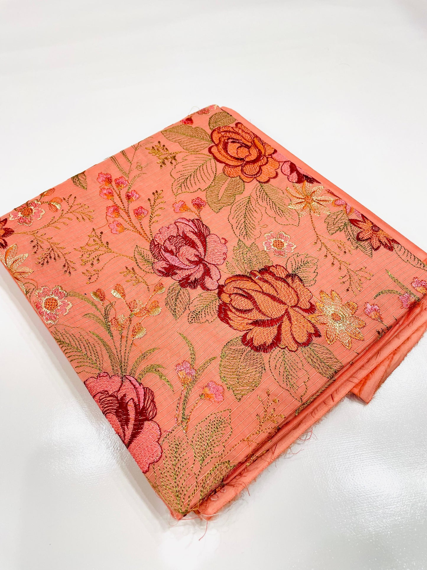 2PC Unstitched Cambric Cotton Suit Design 01