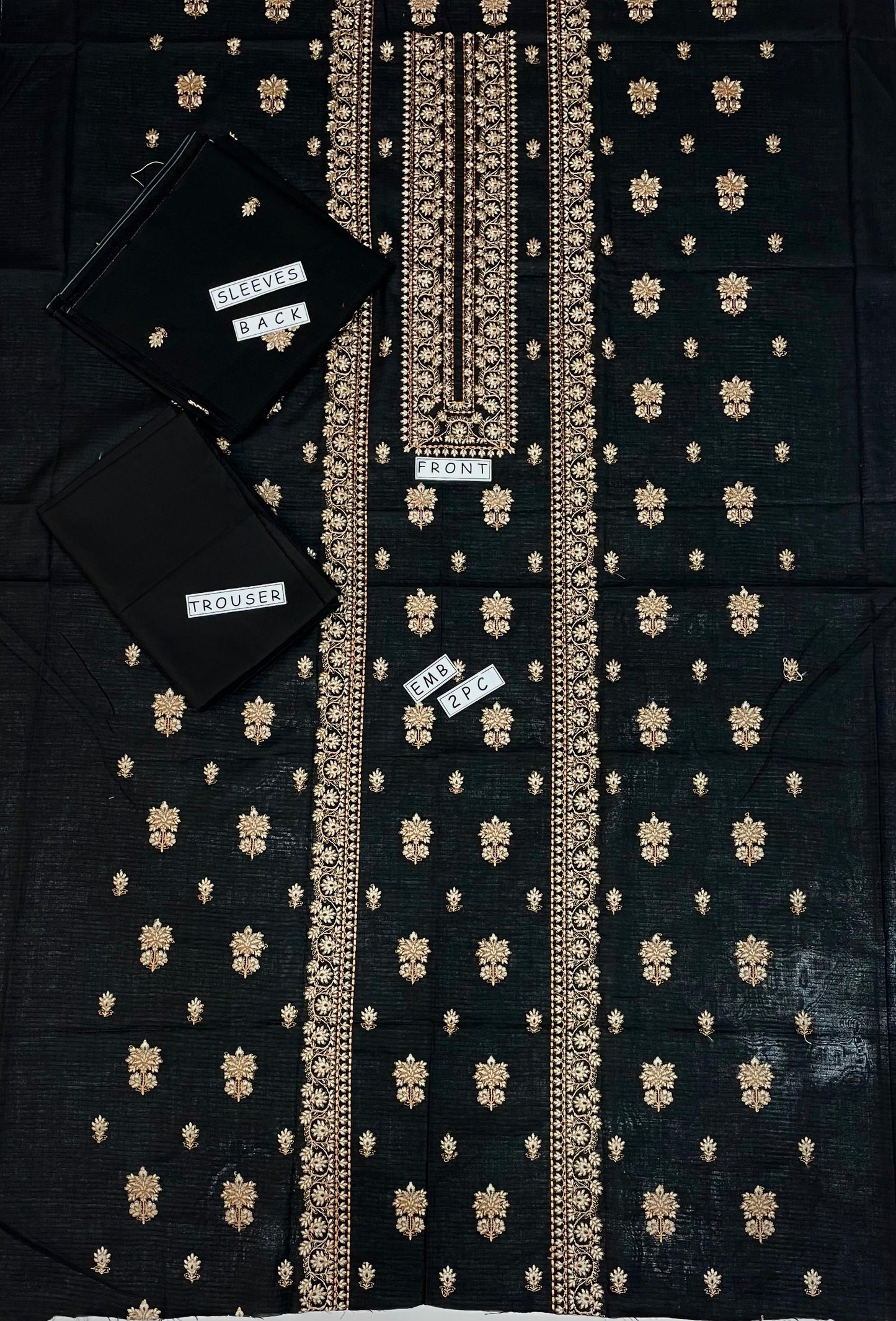 2PC Unstitched Cambric Cotton Suit Design 04